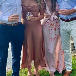 ASTR GAIA MIDI DRESS SMALL NUDE